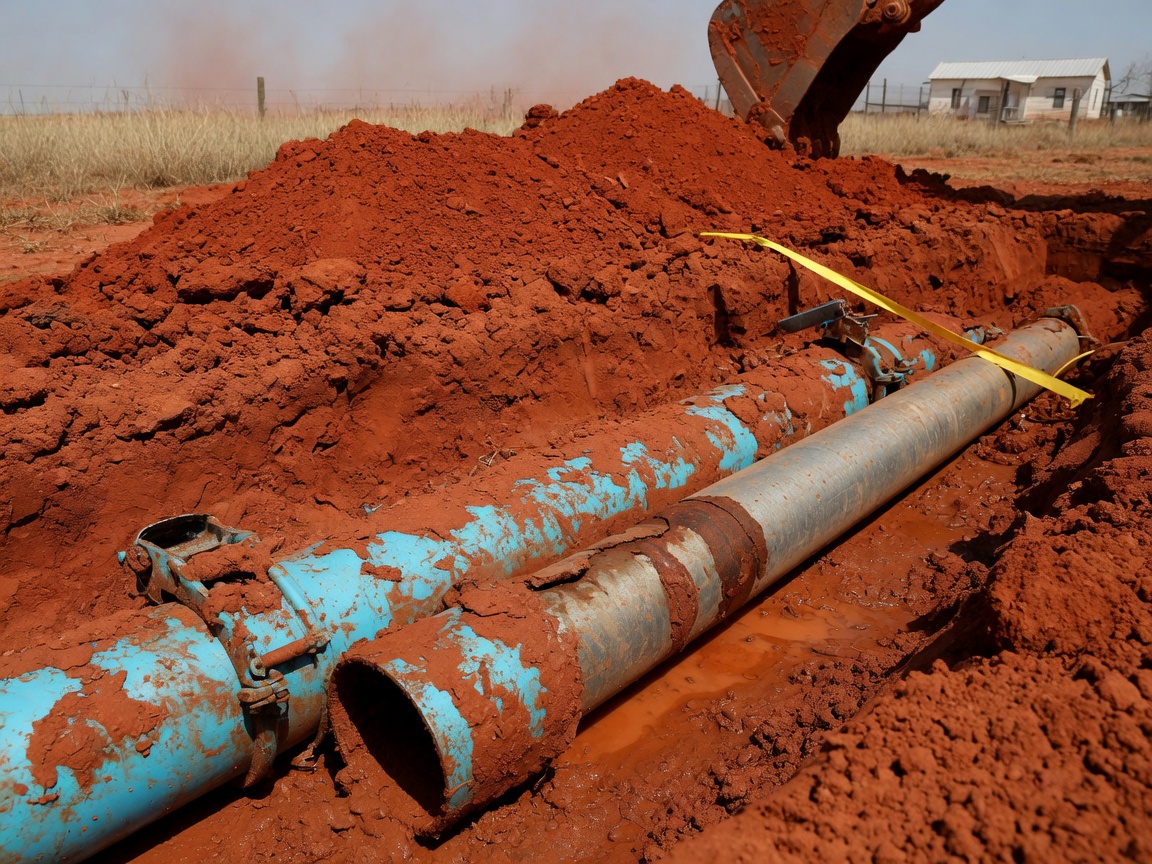 What Red Dirt Does to Buried Water Lines in Logan County